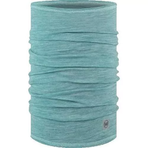 Buff Merino Lightweight Bike Multifunction Neck Warmer - Solid Pool Blue UNI