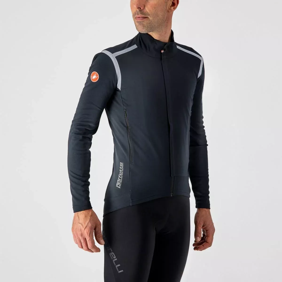 Castelli Perfetto Rosso Corsa LS Jersey Light Black