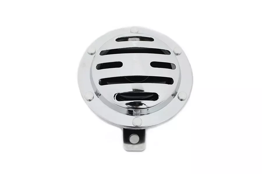Chrome Slotted Style 12 Volt Horn 33-1773 Harley & Metric Custom