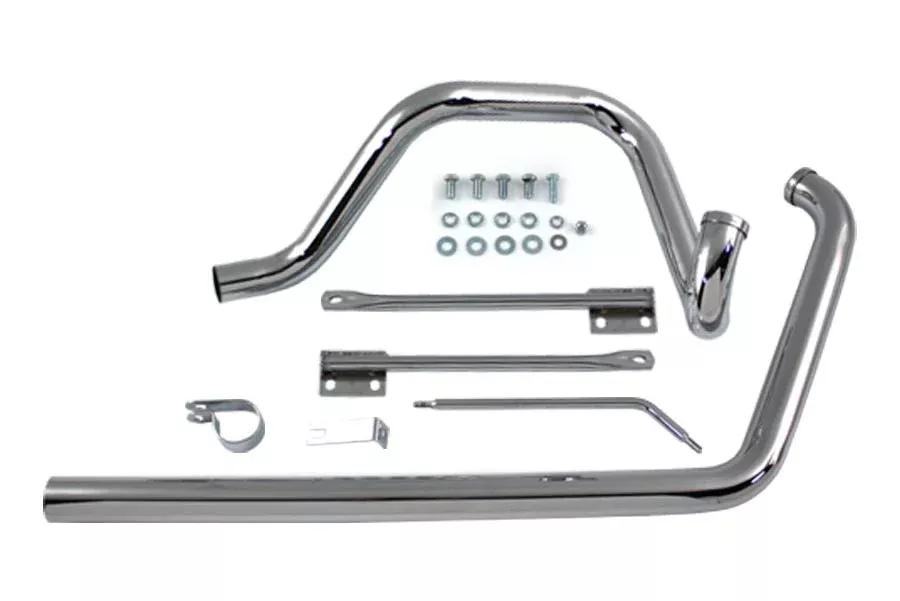 Chrome True Dual Exhaust Header Pipes Kit System EVO Softail FXST FLST 95-99