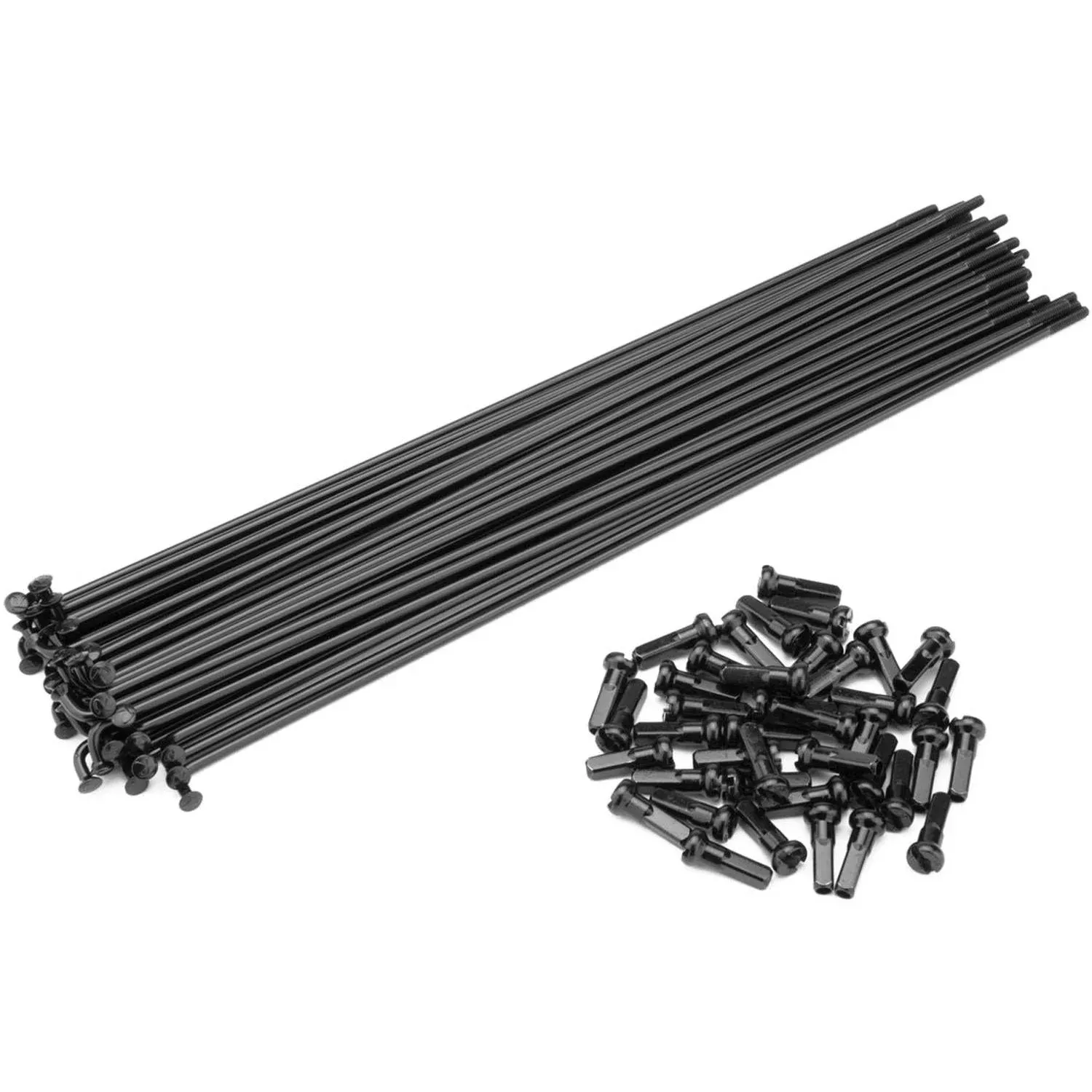 Cinema Stainless Spokes & Nipples 184mm 14G Black (40 Pieces)