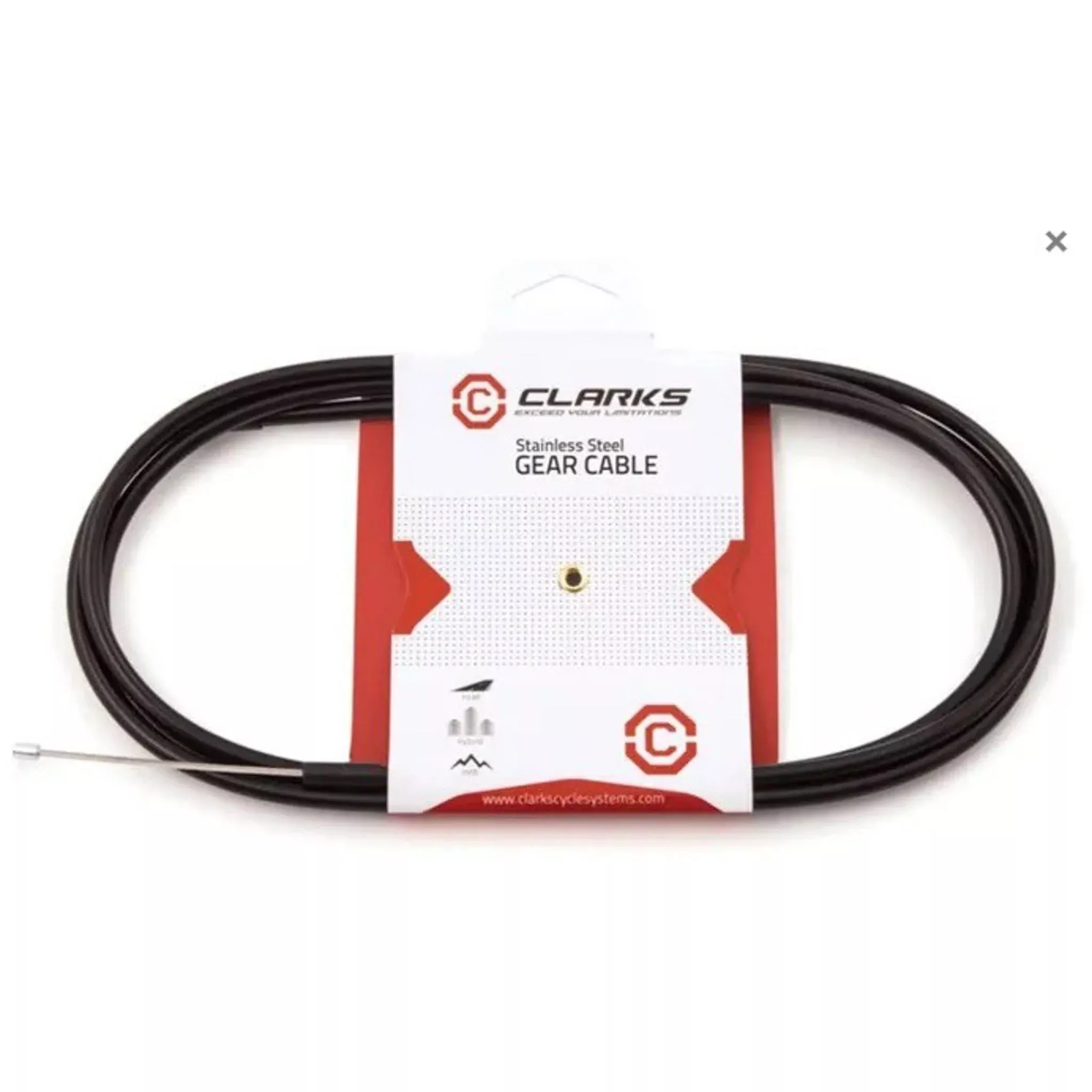 Clark's MTB Gear Cable Set 1500mm/2000mm (Inner/Outer)
