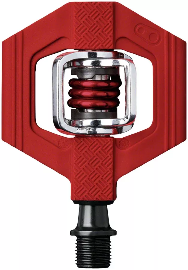 Crankbrothers Candy 1 Pedals – Dual Sided Clipless with Platform, Composite, 9/16″, Red