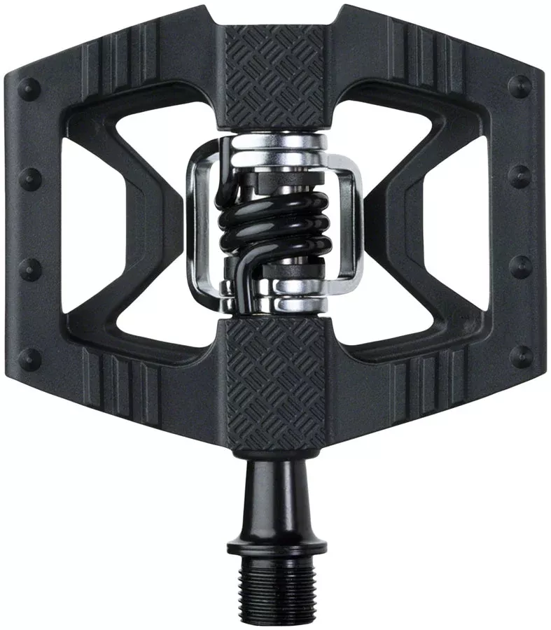 Crankbrothers Double Shot 1 Pedals – Single Side Clipless with Platform, Composite, 9/16″, Black