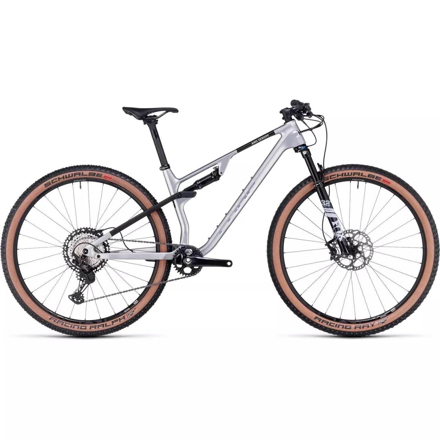 Cube AMS ZERO99 C:68X Race 29 Dual Suspension Mountain Bike Silver’n’Black
