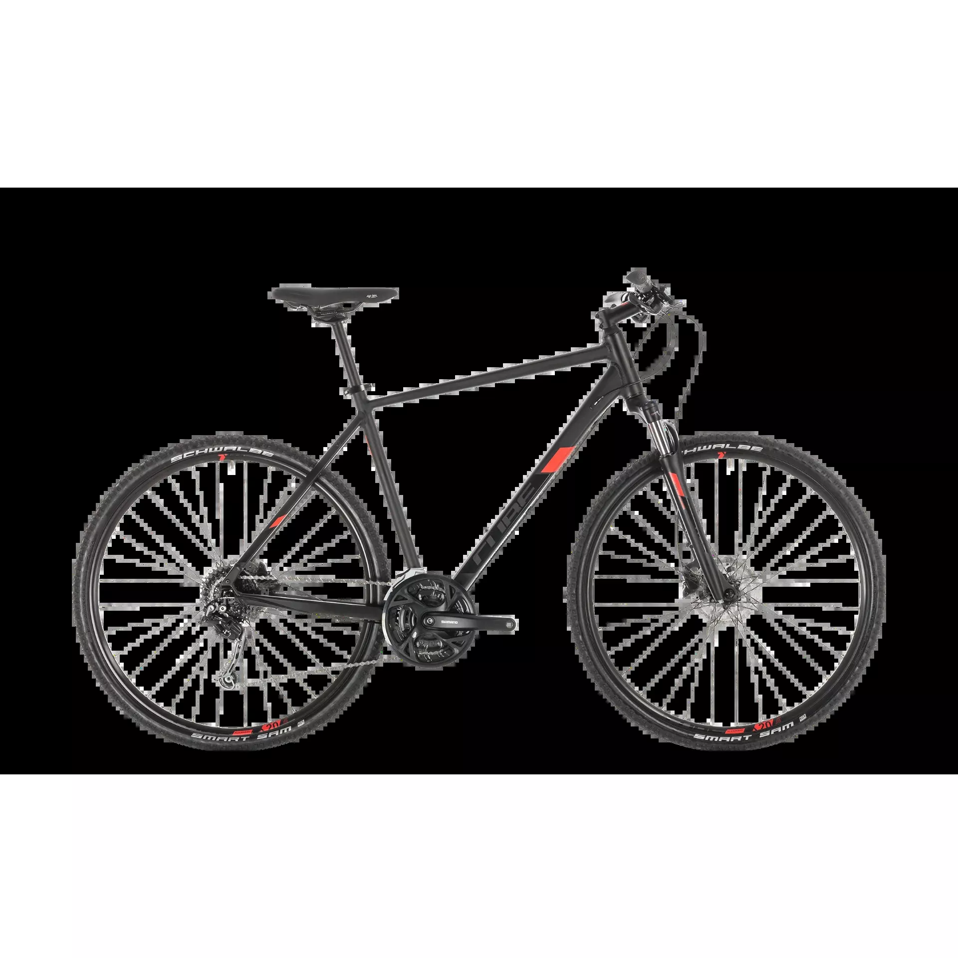 Cube Nature Pro Hybrid Bike Black/Red (2019)