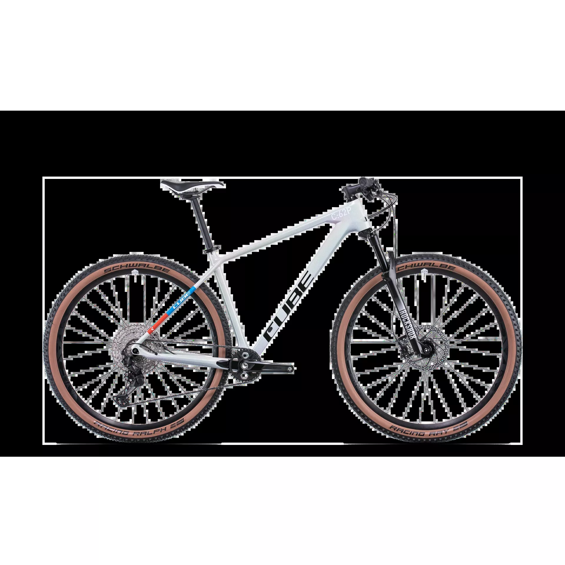 Cube Reaction C:62 Pro Hardtail Mountain Bike Prismagrey Blue Red