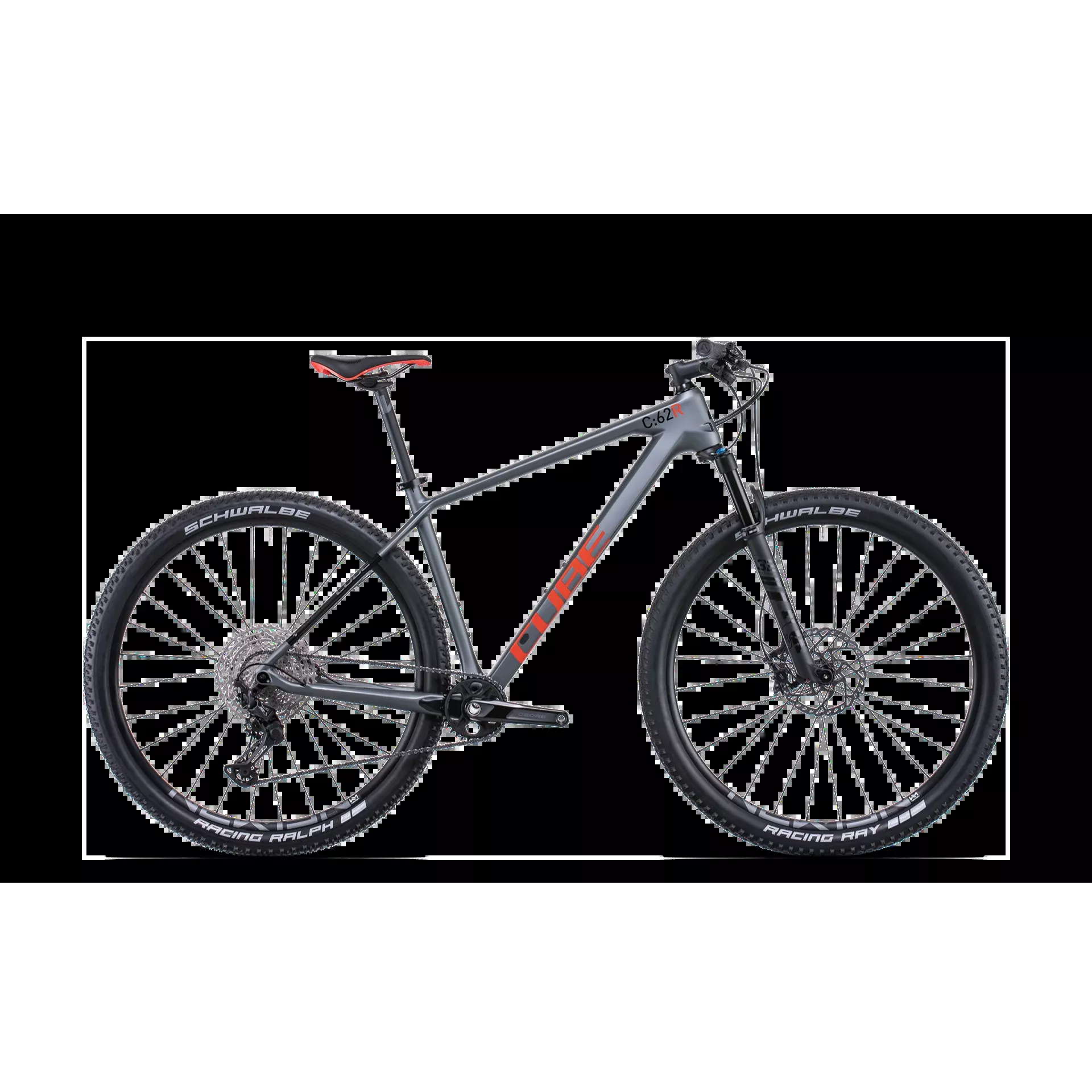 Cube Reaction C:62 Race Hardtail Mountain Bike Flashgrey Red
