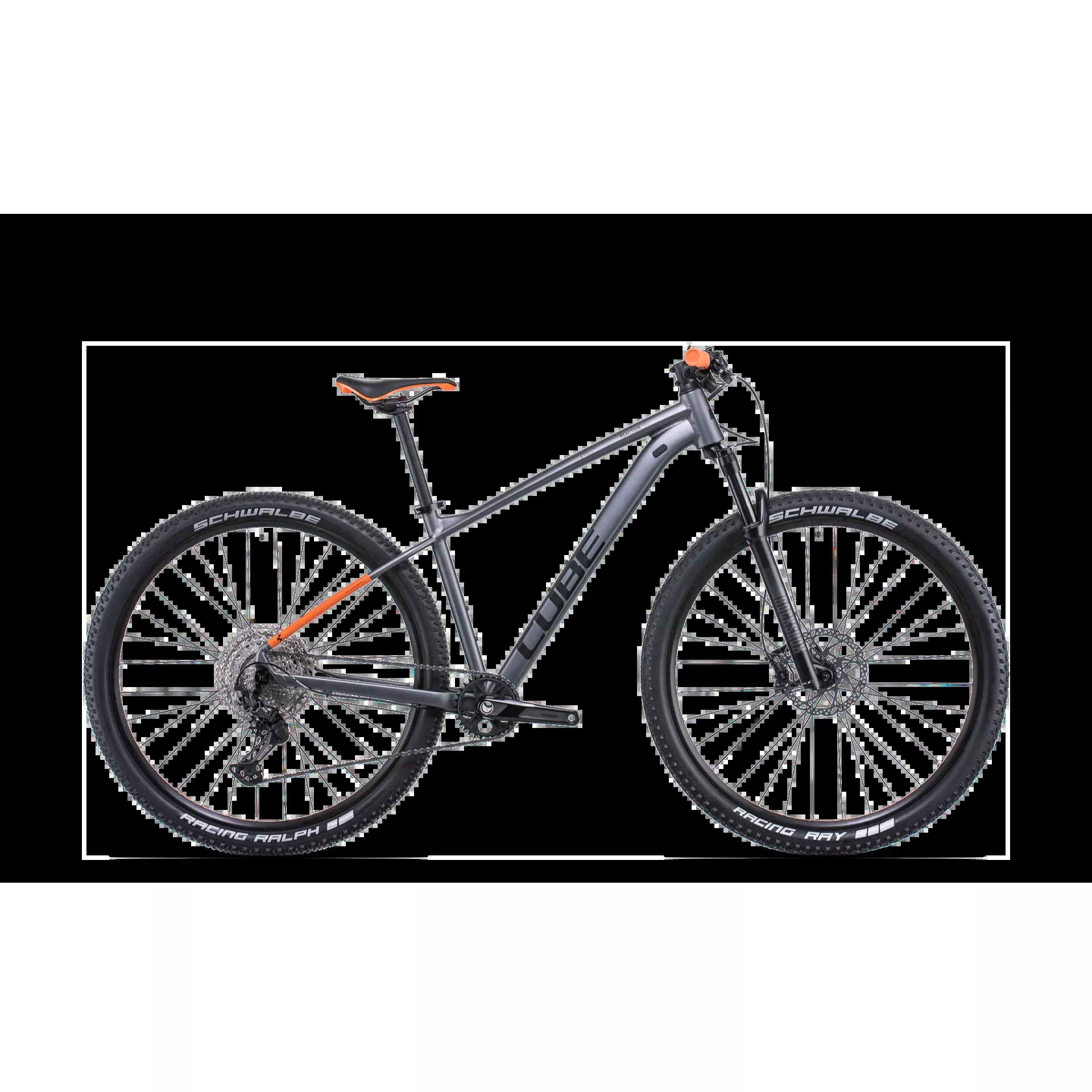 Cube Reaction Pro Hardtail Mountain Bike Grey Orange