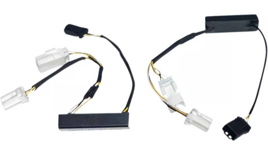Custom Dynamics Micro Bullet Amber/White Wiring Adapter Plug n Play Dyna 12-17