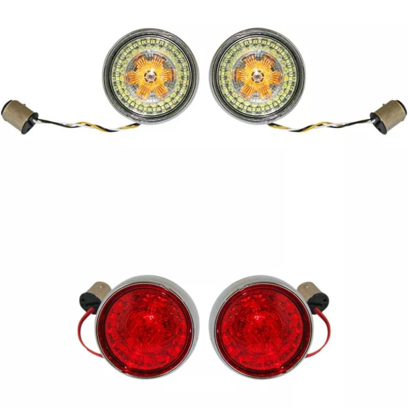 Custom Dynamics PB-BCM2-BB-C Chrome Pro-Beam LED Turn Signal Kit12-17 Harley