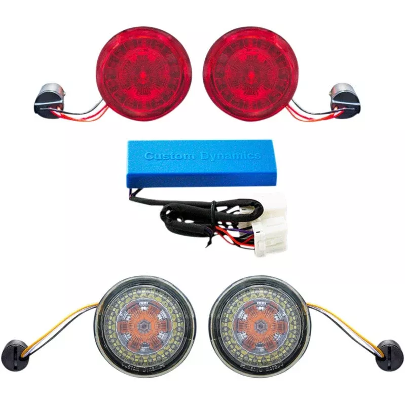 Custom Dynamics PB-HD-KIT-1 Black Pro-Beam LED Signal Inserts 02-11 Harley