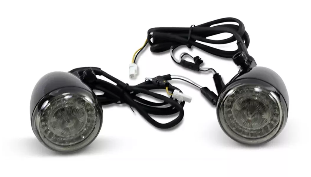 Custom Dynamics ProBEAM Dynamic Ringz LED Front Turn Signals Gloss Black ECE