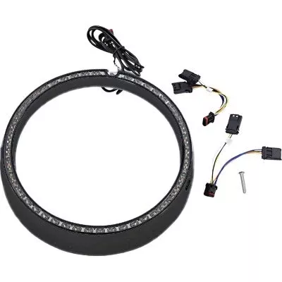 Custom Dynamics ProBeam Sequential Turn Signal Black Ring Trim Harley FL 96-05