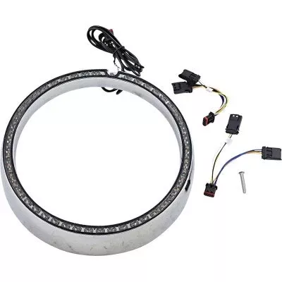 Custom Dynamics ProBeam Sequential Turn Signal Chrome Ring Trim Harley FL 06-13