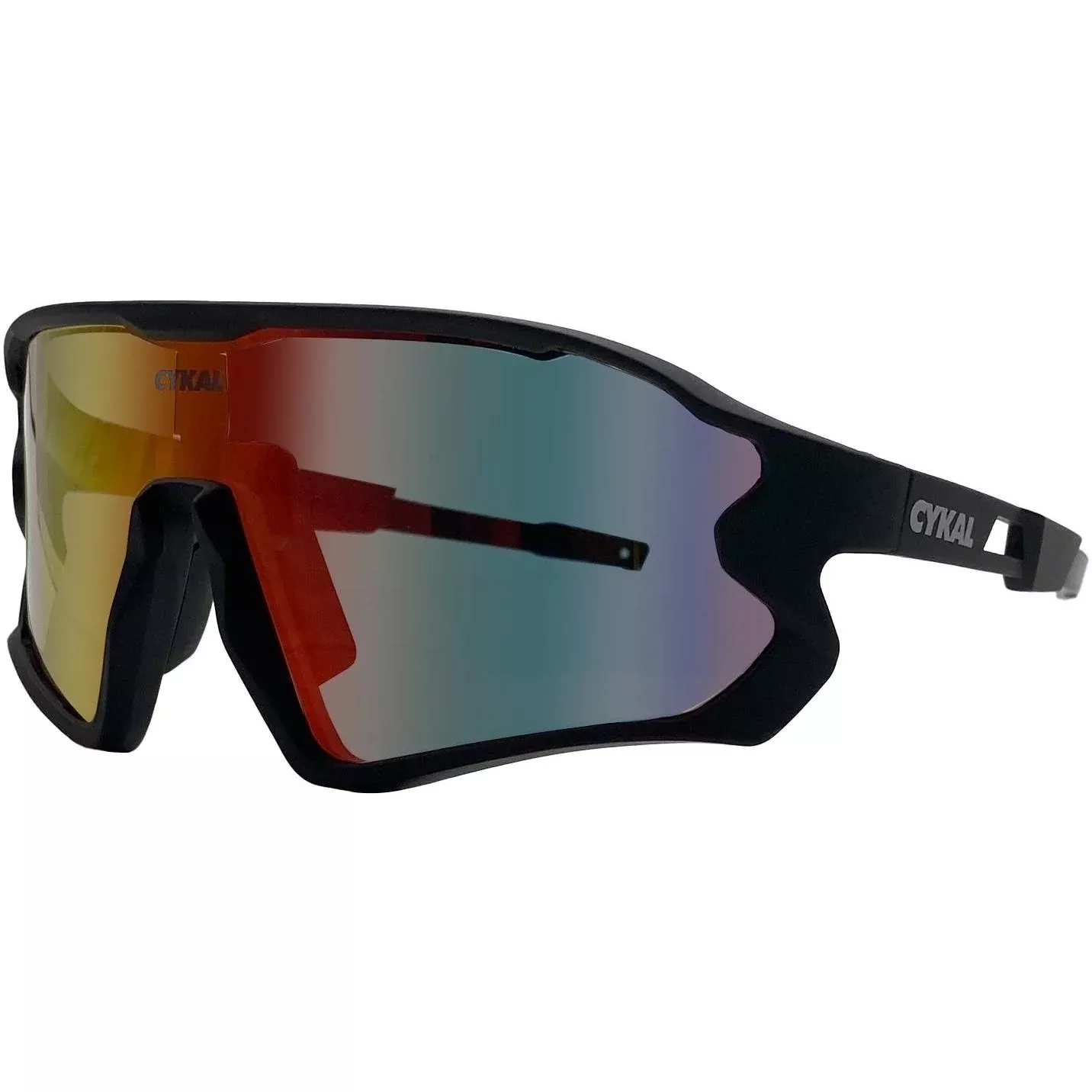 Cykal Enduro Sunglasses Matte Black – Red Flash Lens