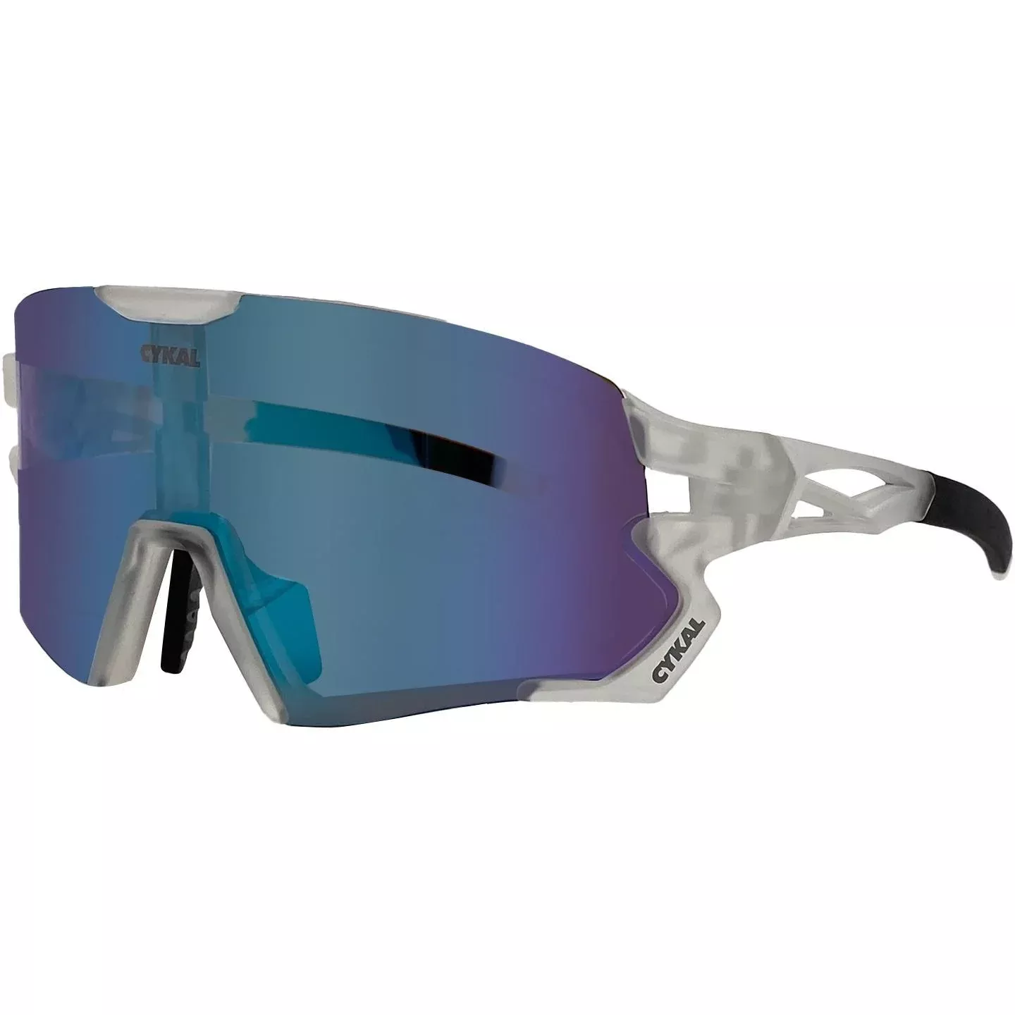 Cykal Hammer Sunglasses Matte Clear – Blue Flash Lens