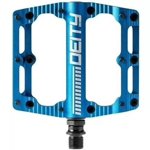 Deity Black Kat Flat MTB Pedals Blue