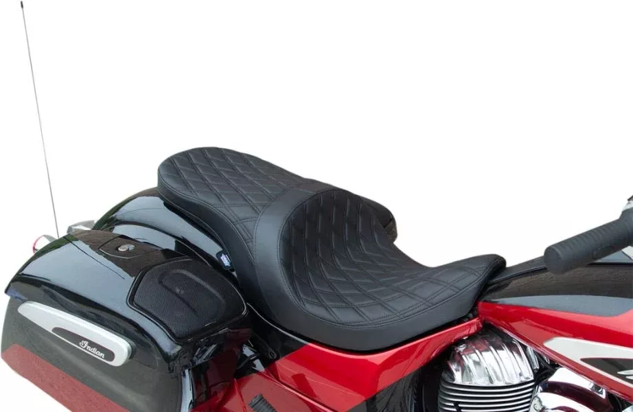 Drag Predator III Forward Position Low 2-Up Seat Black Diamond Indian 14-Up