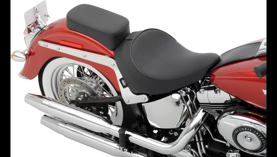 Drag Solo Smooth Harley Seat With EZ Glide 2 Backrest Option 00-17 FLST