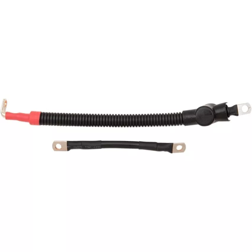 Drag Specialties 4 Gauge Battery Cable Kit for Harley Softail FLST FXST 09-17