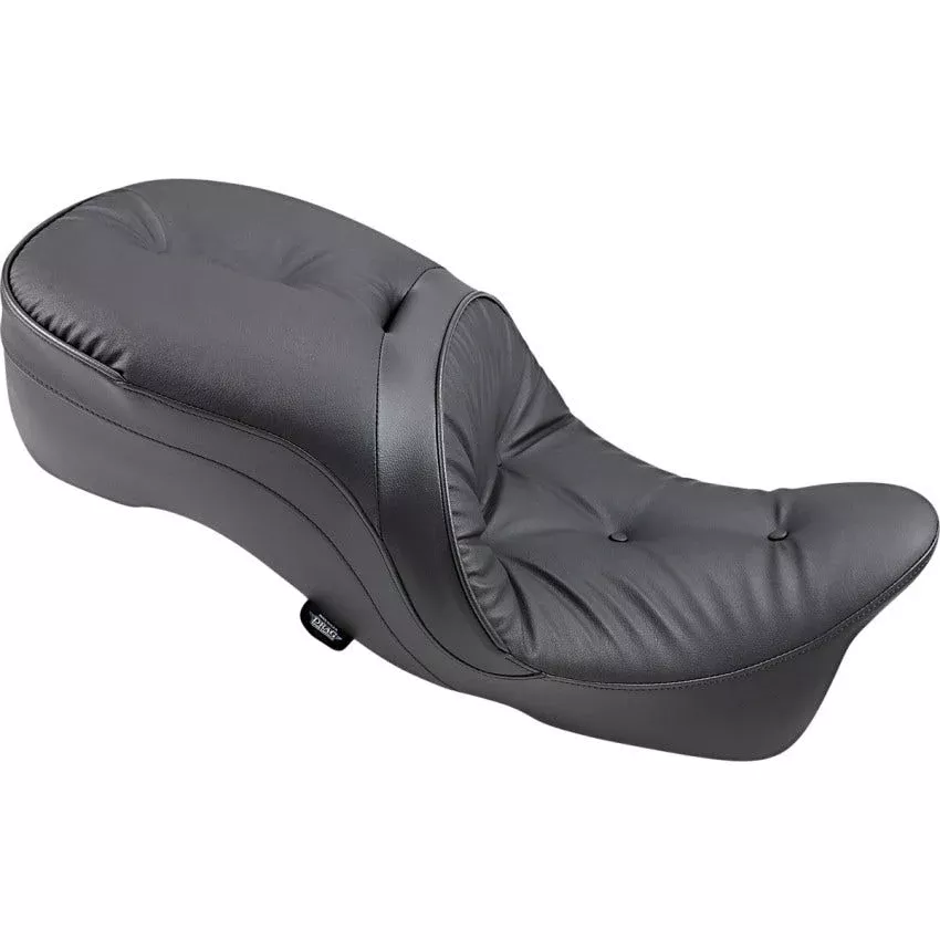 Drag Specialties Black Leather 2-Up Seat Harley 09-23 Touring