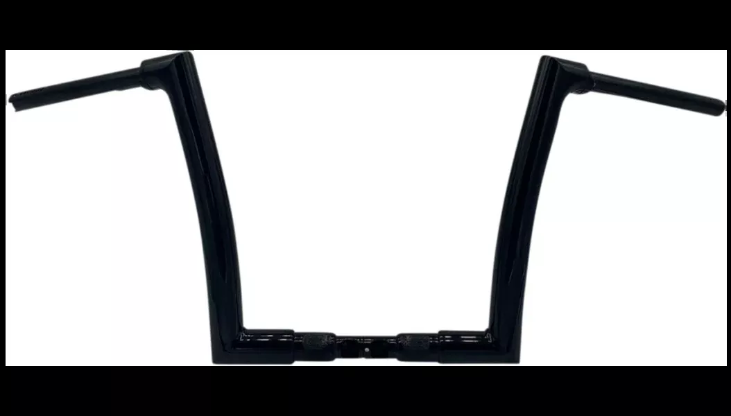 FBI Fat Baggers Black 1-1/2" EZ Install Flat Top 12" Handlebar Harley FLTR 15-20