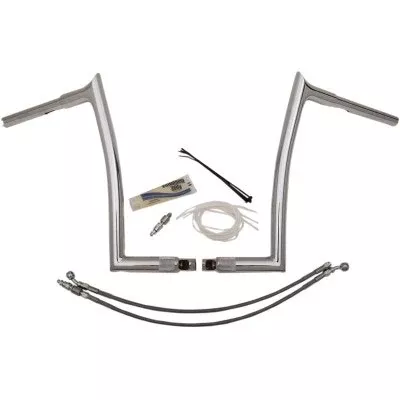 FBI Fat Baggers Chrome 14" EZ Install Pointed Handlebar Package Harley FLTR 15-20