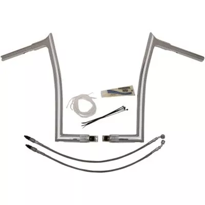 FBI Fat Baggers Chrome 16" EZ Install Pointed Handlebar Package Harley FLTR 15-20