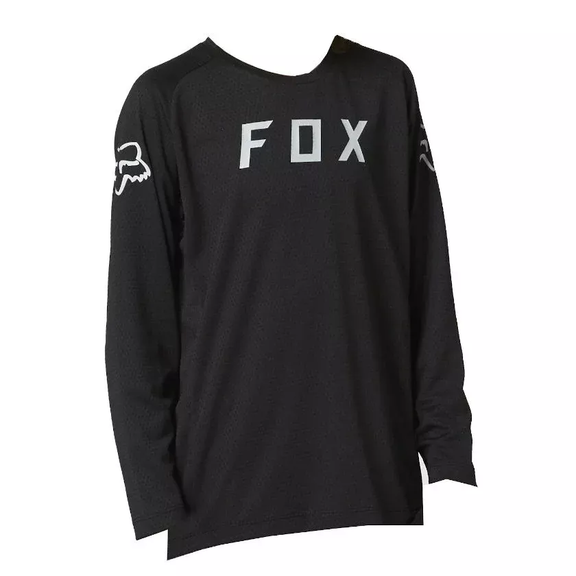 FOX Defend Long Sleeve Youth Jersey Black