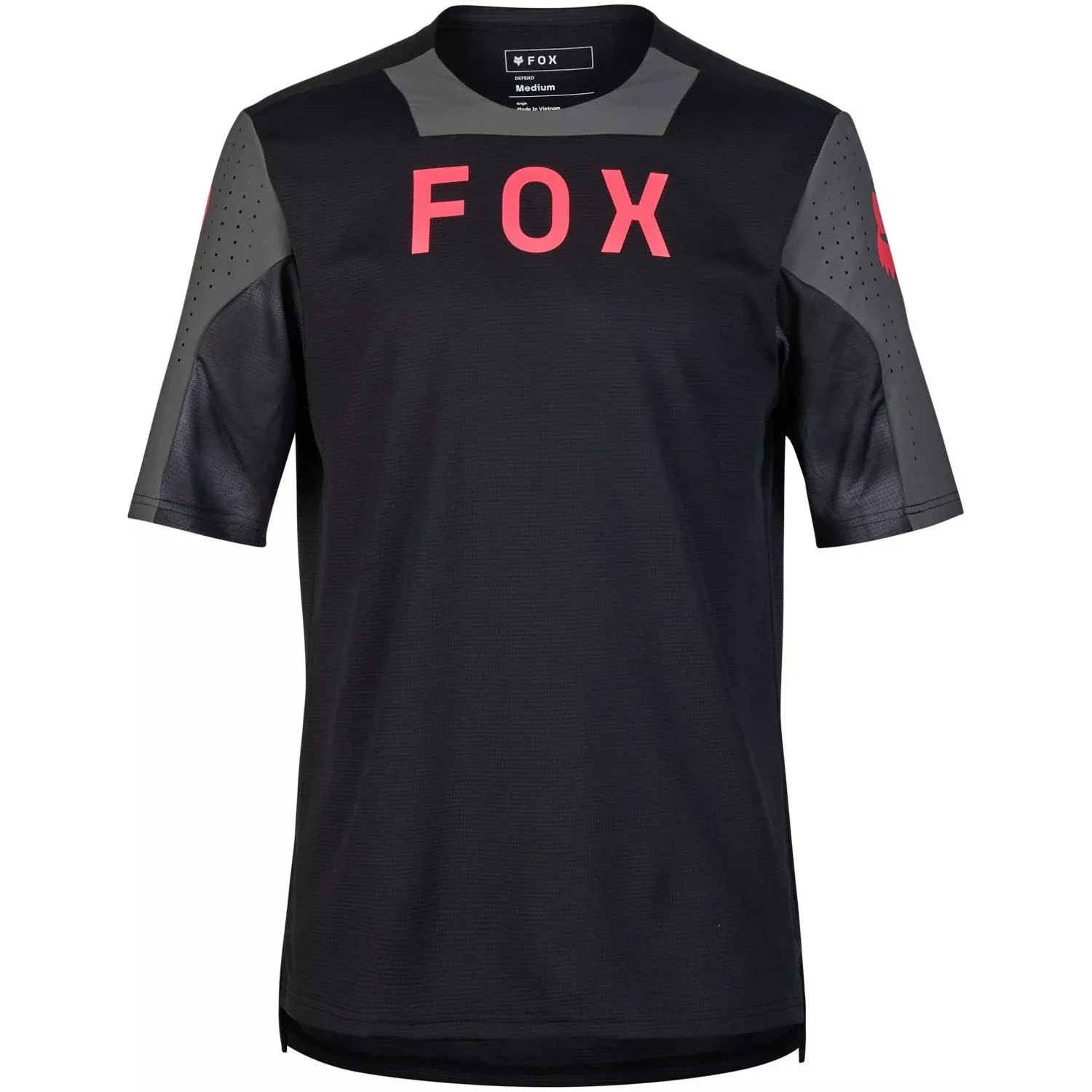 FOX Defend Short Sleeve Jersey Taunt Black 2024