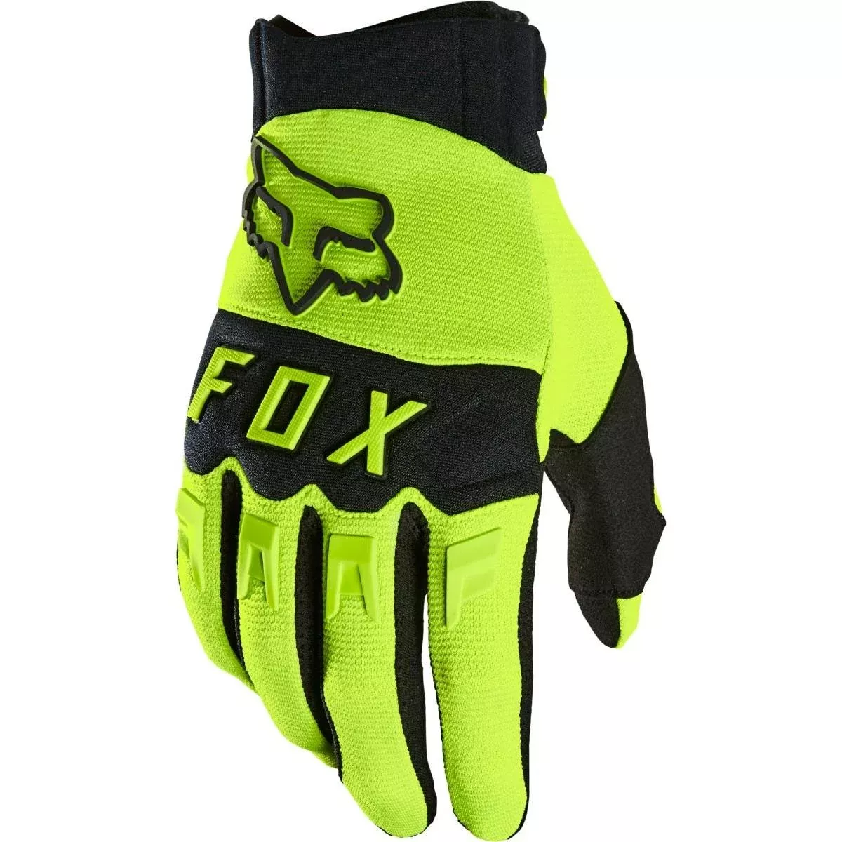 FOX Dirtpaw Full Finger Gloves Fluorescent Yellow