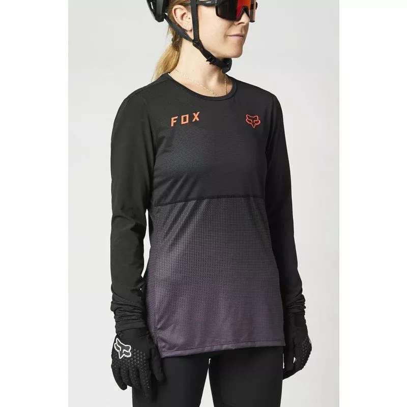 FOX Flexair Long Sleeve Women's Jersey Black/Purple