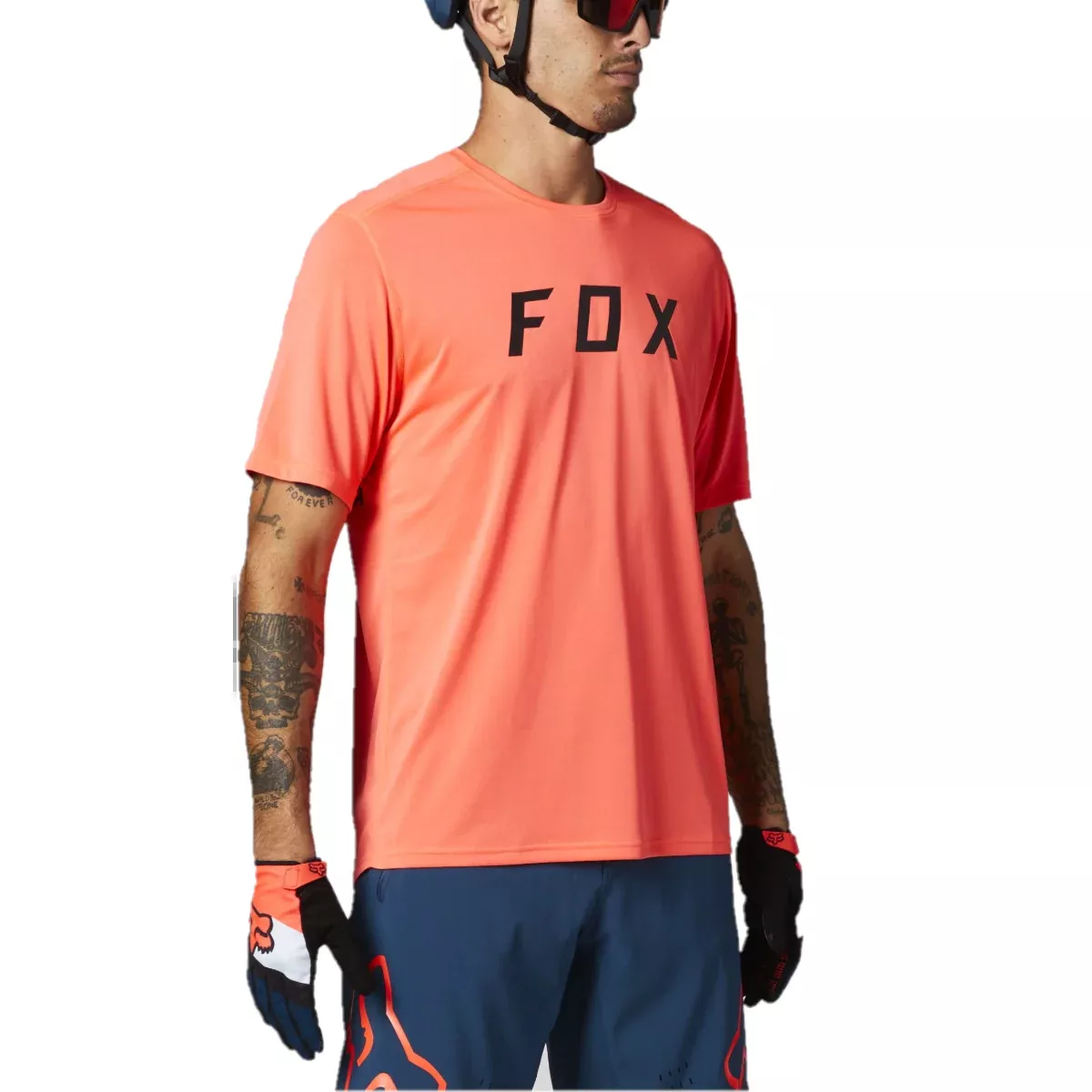 FOX Ranger Block Short Sleeve Jersey Atomic Punch