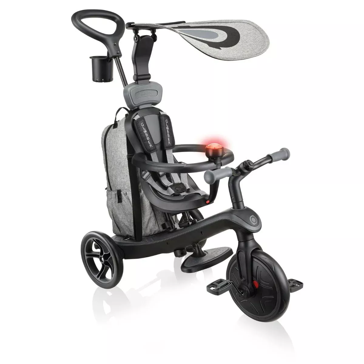 Globber Explorer Deluxe Play 4in1 Kids Trike Black/Grey