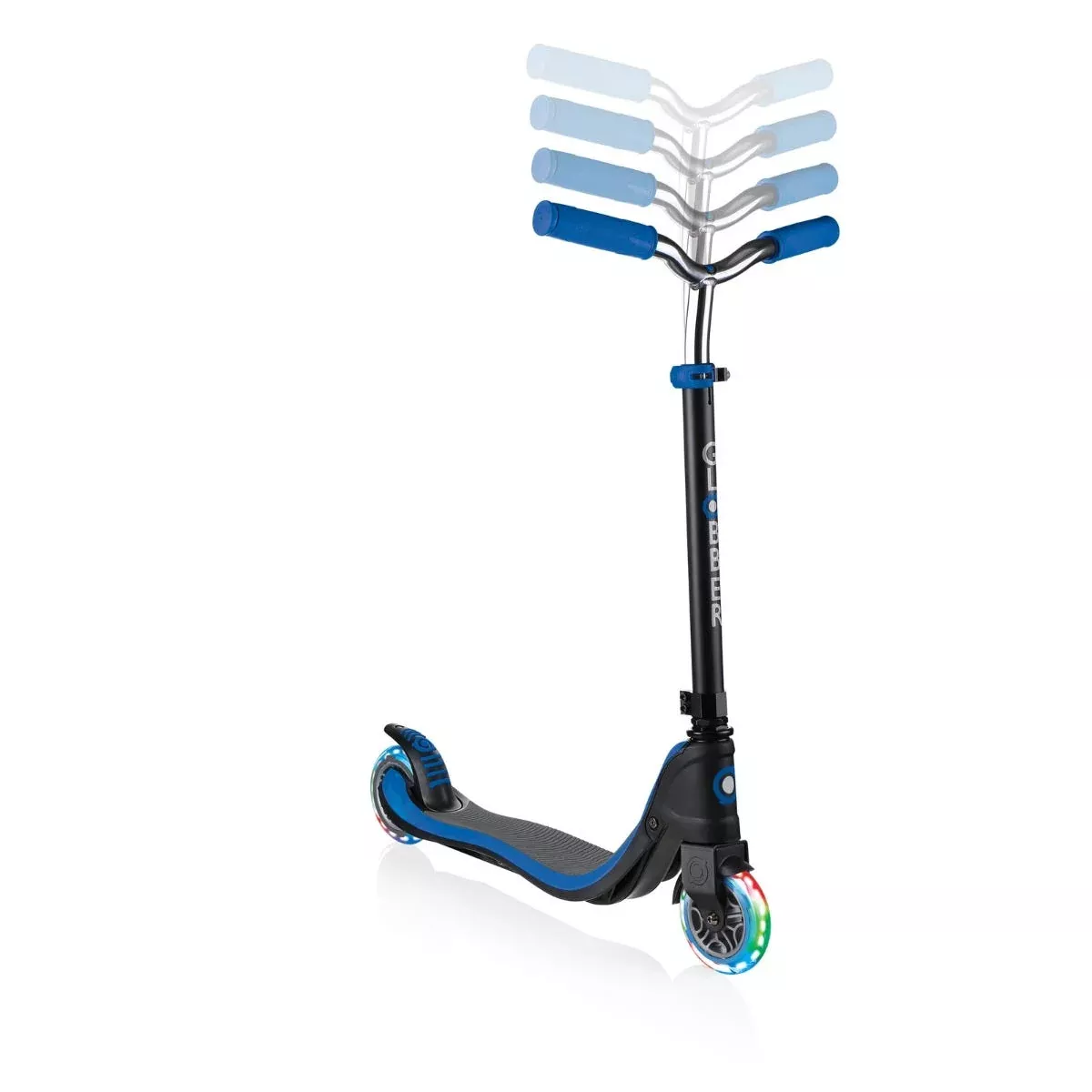 Globber Flow 125 Lights Kids Scooter Black/Blue