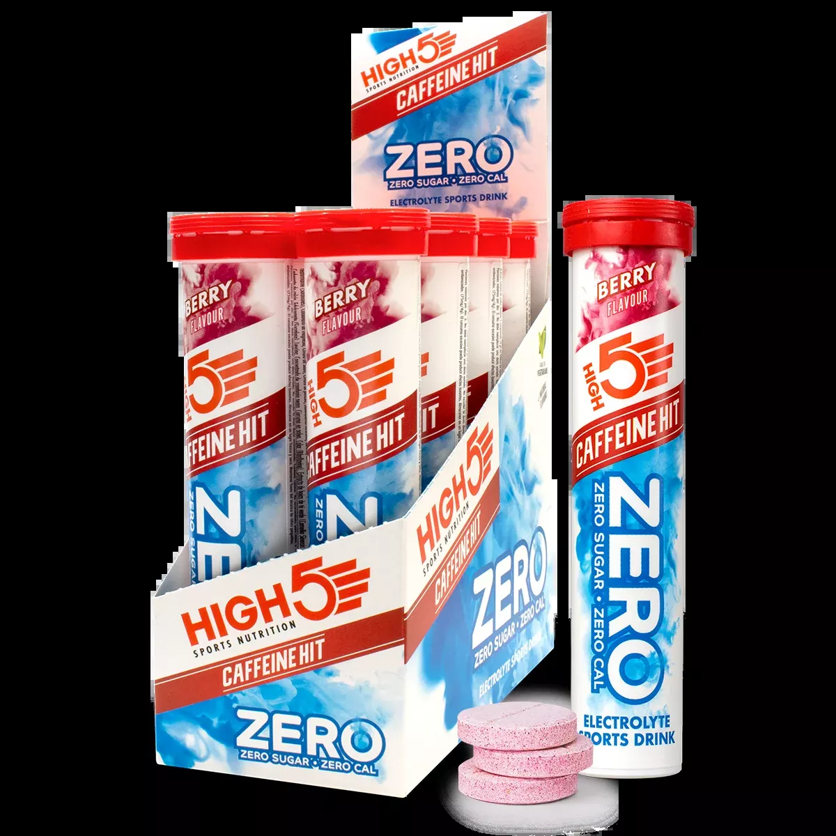 HIGH5 ZERO Caffeine Hit Tablets Berry Box of 8