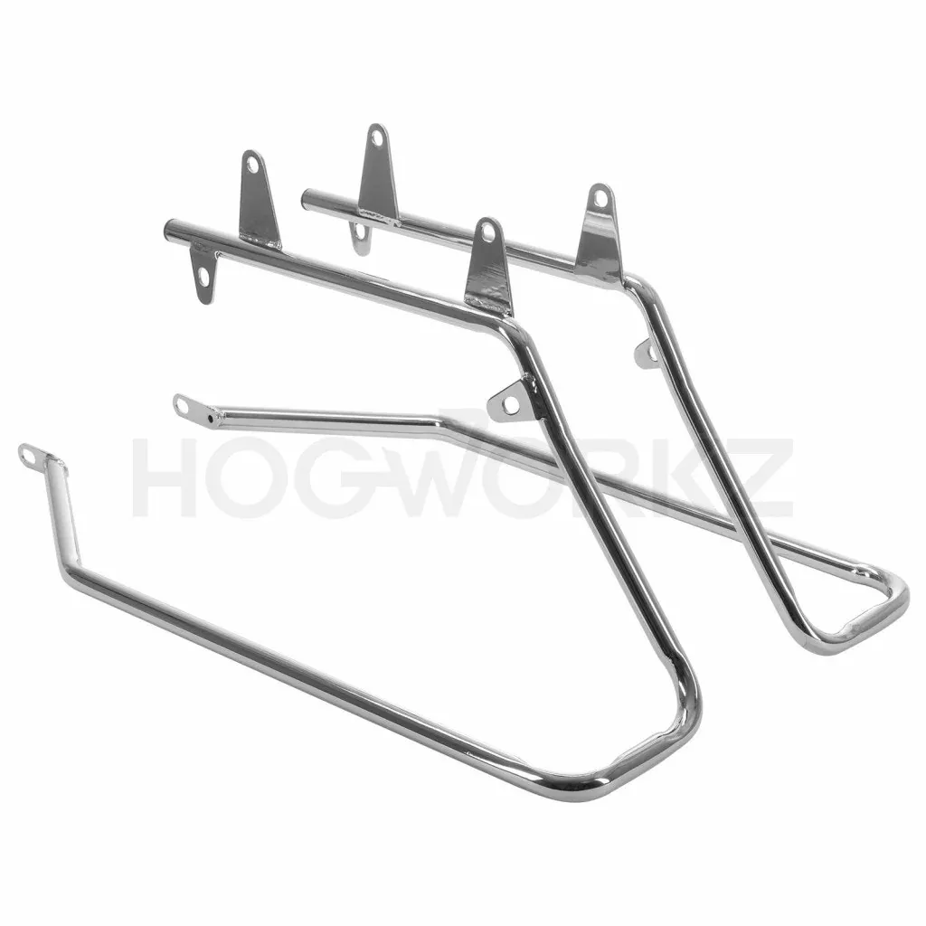 Hogworkz Chrome Conversion Brackets for Touring Saddlebags Harley Softail 18-Up