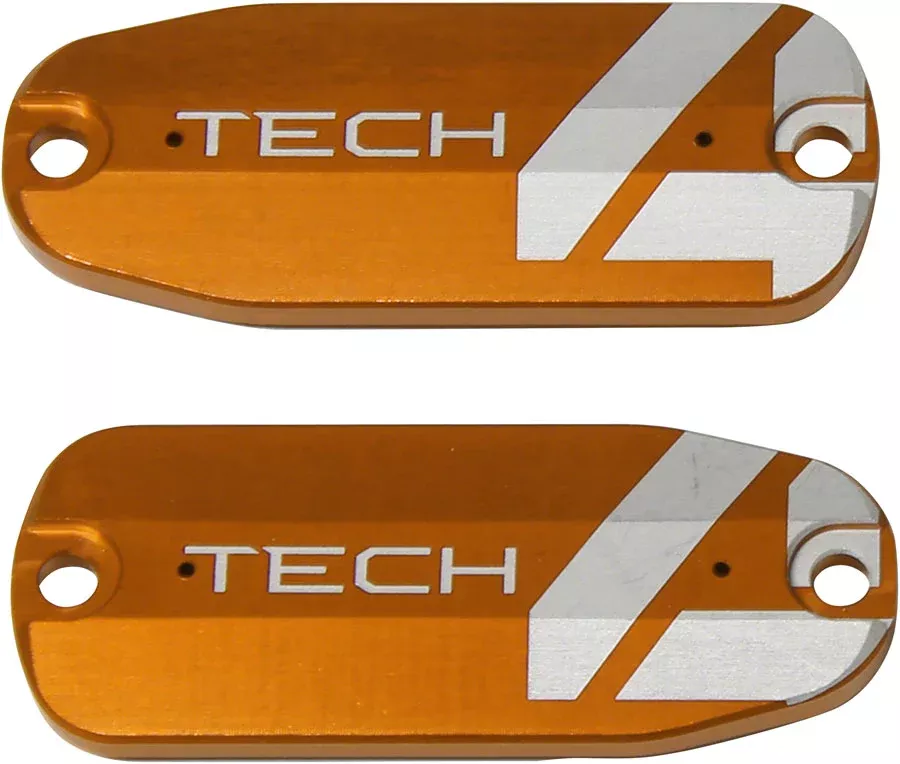 Hope Tech 4 Brake Lever Reservoir Lid – Orange, Pair