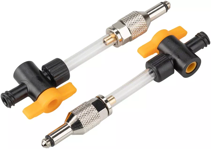 Jagwire Elite DOT Bleed Kit Universal Adapters with 1/4-Turn Valves, Pair