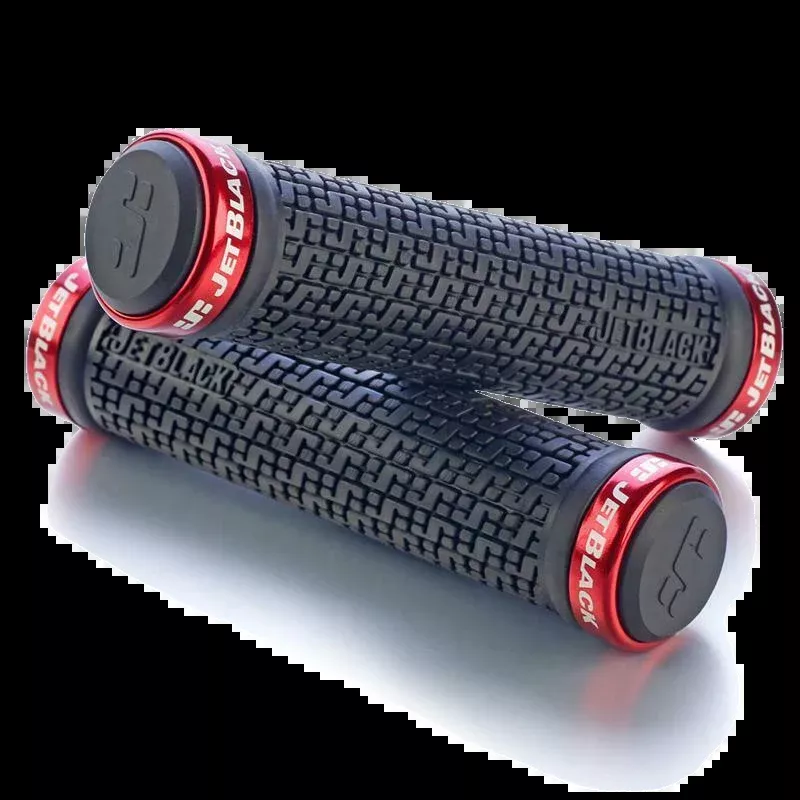 JetBlack Pin LockOn Grips Black/Red