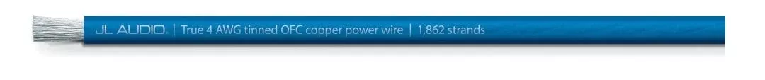 JL Audio 100ft Spool of Translucent Blue Power Wire, 4 AWG