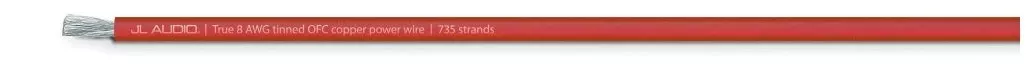 JL Audio 250ft Spool of Translucent Red Power Wire, 8 AWG