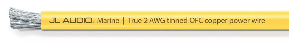 JL Audio 50ft Spool of ABYC Yellow Power Wire, 2 AWG