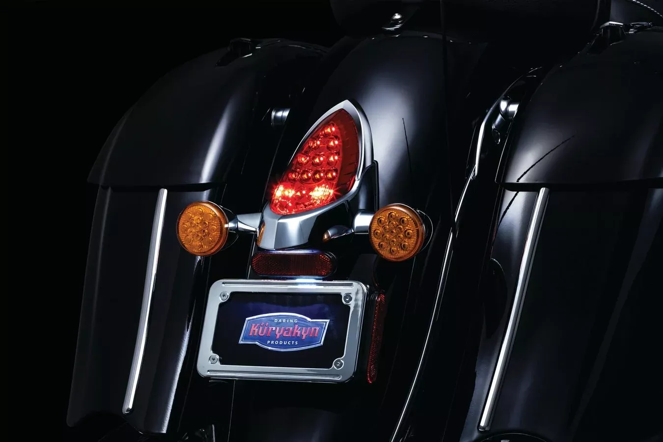 Kuryakyn Chrome Taillight Top Trim Indian Chief Chieftain & Roadmaster
