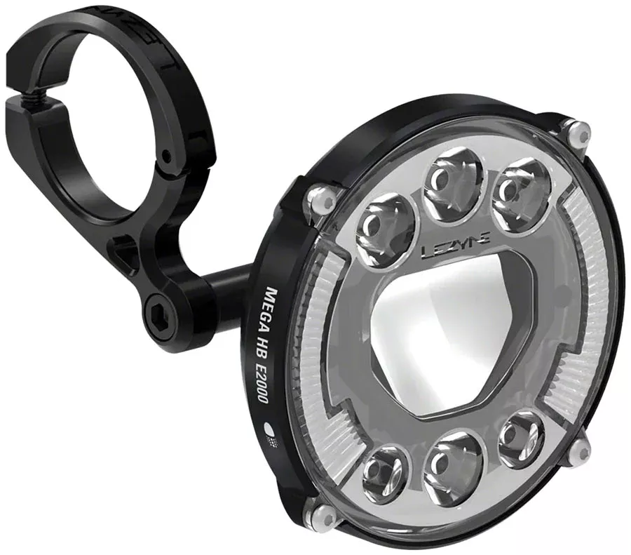 Lezyne Mega HB E2000 Ebike Headlight – 600/2000 Lumen, STVZO Compliant, Black
