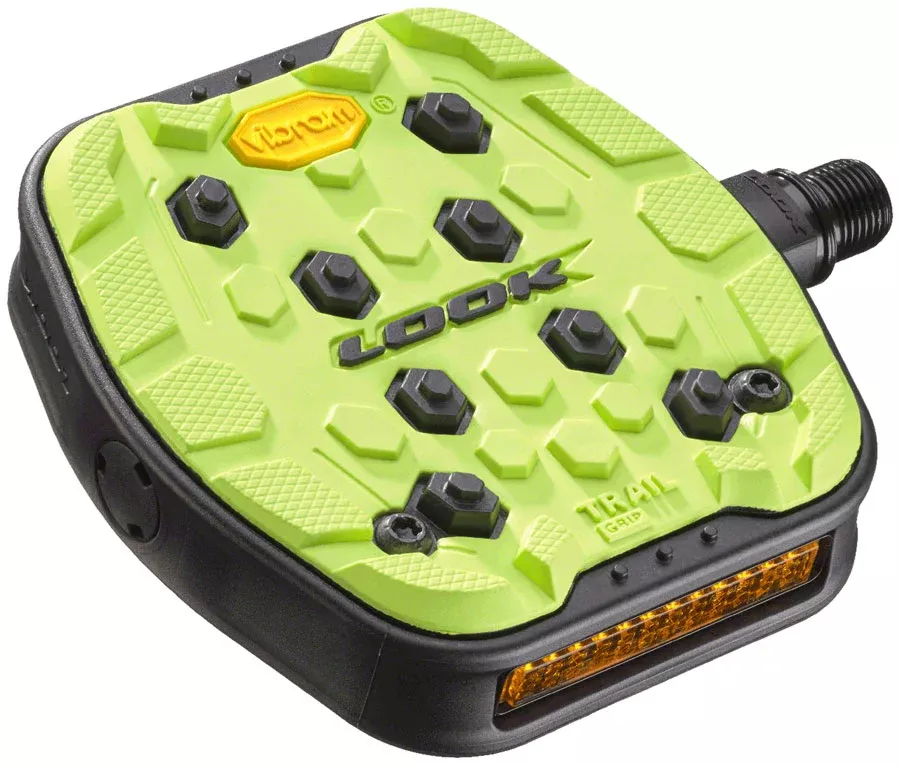 LOOK Geo Trail Grip Pedals – Platform, 9/16″, Lime