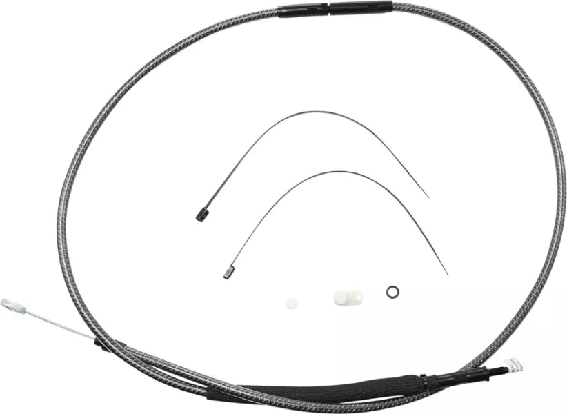 Magnum KARBONFIBR 66 11/16" High-Efficiency Polished Clutch Cable Harley 06-Up
