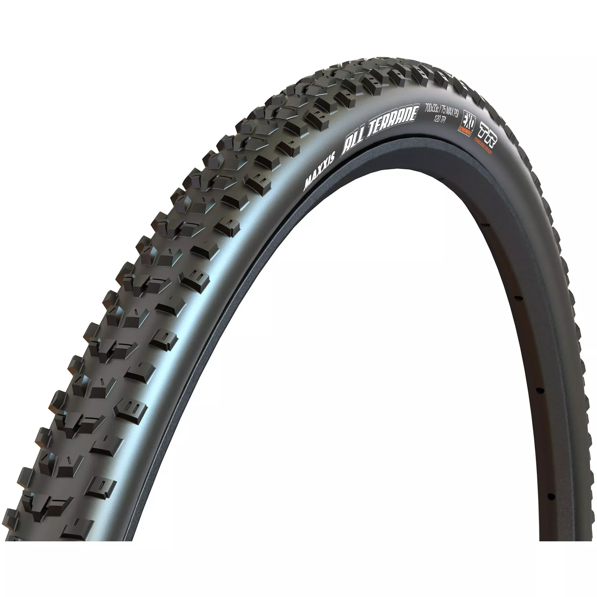 Maxxis All Terrane TR 120TPI Dual Compound Folding Gravel Tyre 700x33C Black