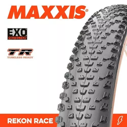 Maxxis Rekon Race TLR Folding MTB Tyre 60TPI 29 x 2.35” Tanwall
